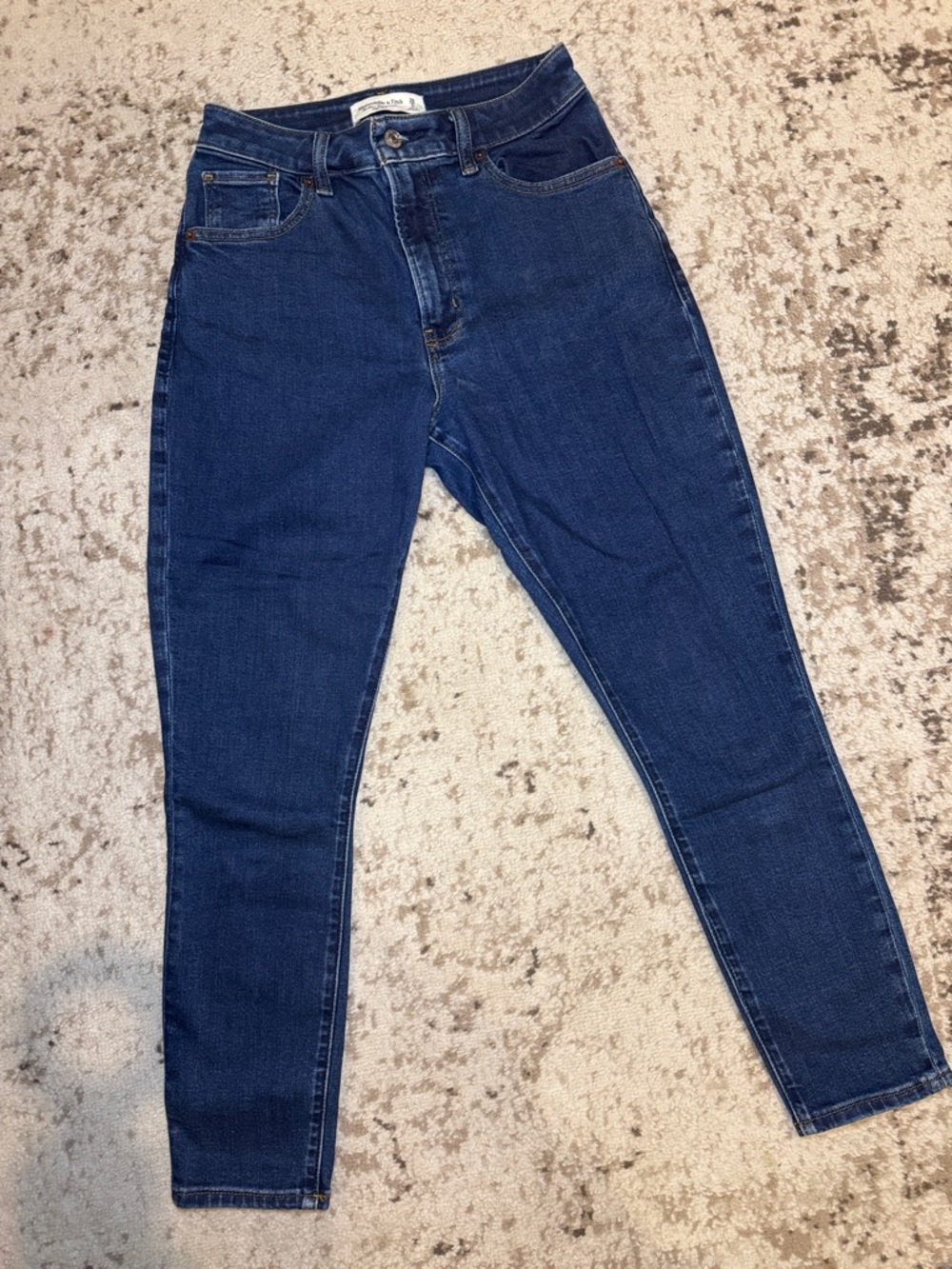 Abercrombie & Fitch Dark Curve Love Super Skinny Ankle High-Rise Jeans